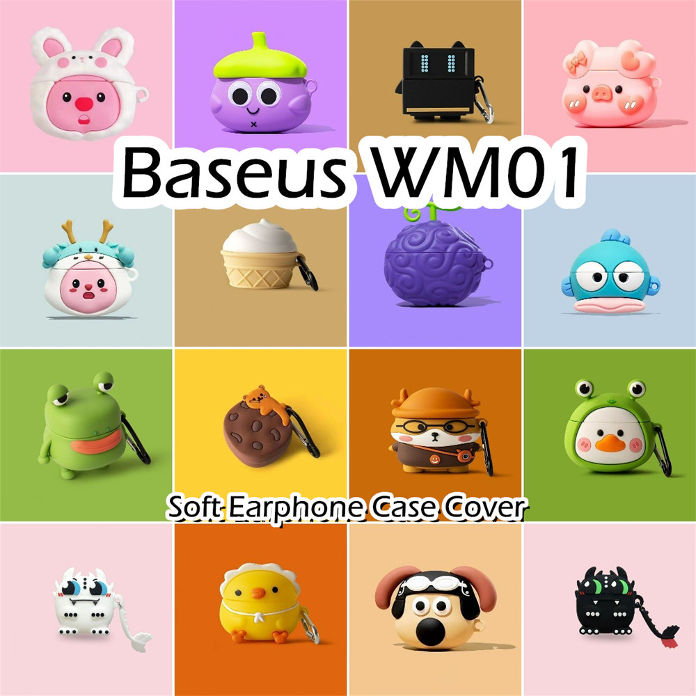 Original For Baseus WM01 cartoon Silicone Earphone Case Cover Shock resistant NO.1. 