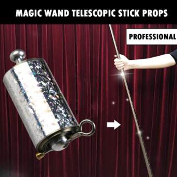 Trick Prop High Elasticity Metal Appearing Cane Magic Toy Telescopic Stick. 