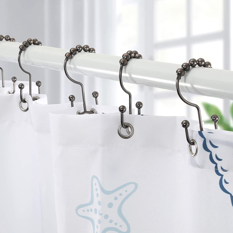 12pcs Shower Curtain Hooks Rust Resistant Rings c 正規通販