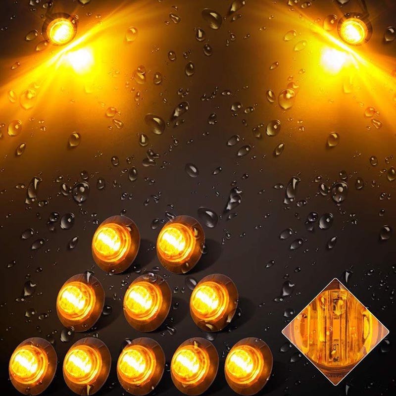 【Xiaofeng】TOHAYIE 4pc/et 12V LED ide Marker Light Auto Lorry Trailer Bu Tail Light Car Warning Lamp Turn ignal Indicator Lighting (Red). 