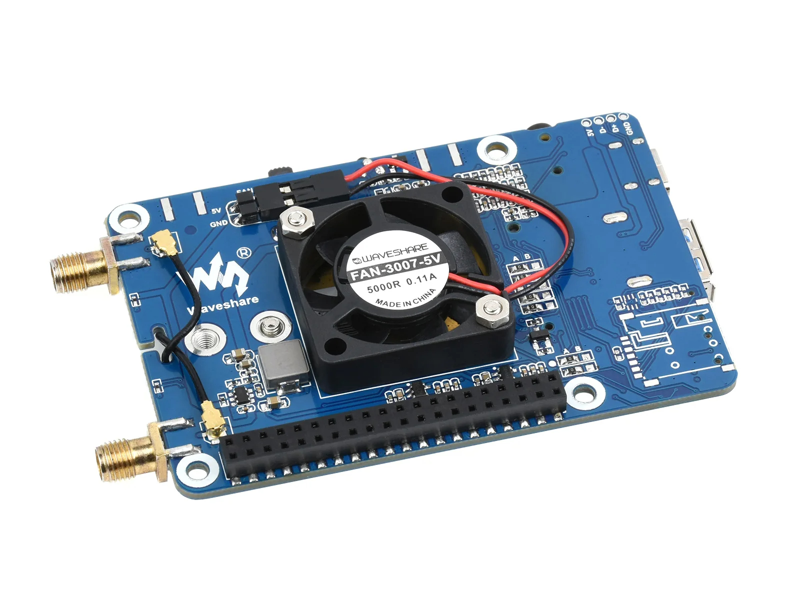 Waveshare SIM7600G-H M.2 4G HAT for Raspberry Pi, LTE CAT4 High Speed, 4G/3G/2G, GNSS, Global Band. 