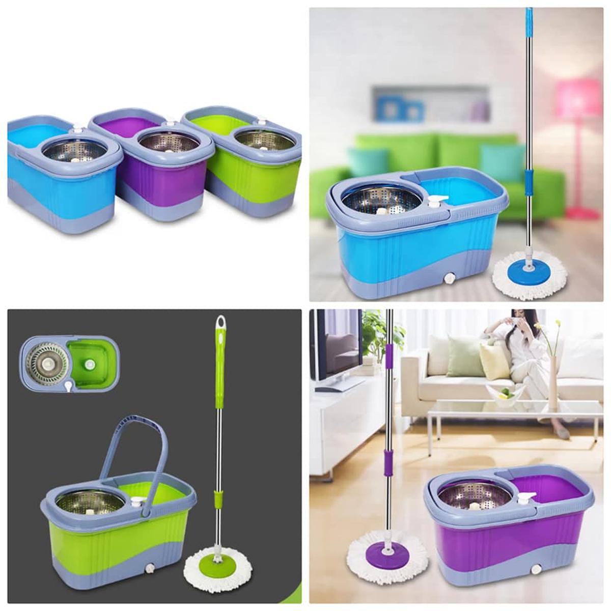 Universal Rotating Mop . Double Drive Mop Bucket Set. Double drive design, free hand washing, saving energy and time is a good helper for you during doing housework.