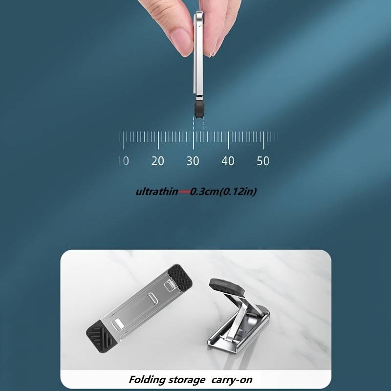 2Pcs/Set Mini Self-adhesive Foldable Laptop Stand Universal Portable Invisible Heat Dissipation Laptop Holder Computer Accessories. 