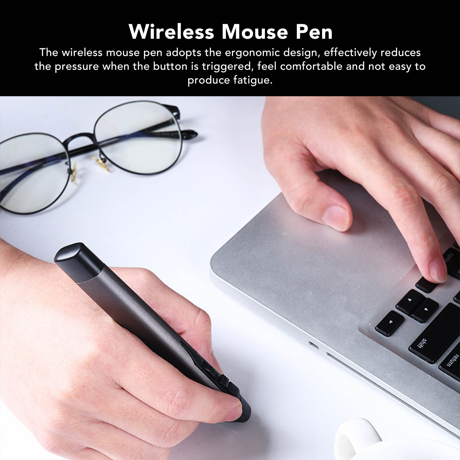 Wireless Mouse Pen 2.4G Bluetooth Optical Pocket Pen Mouse with Stylus Function for Laptop Tablet Smartphone N. 