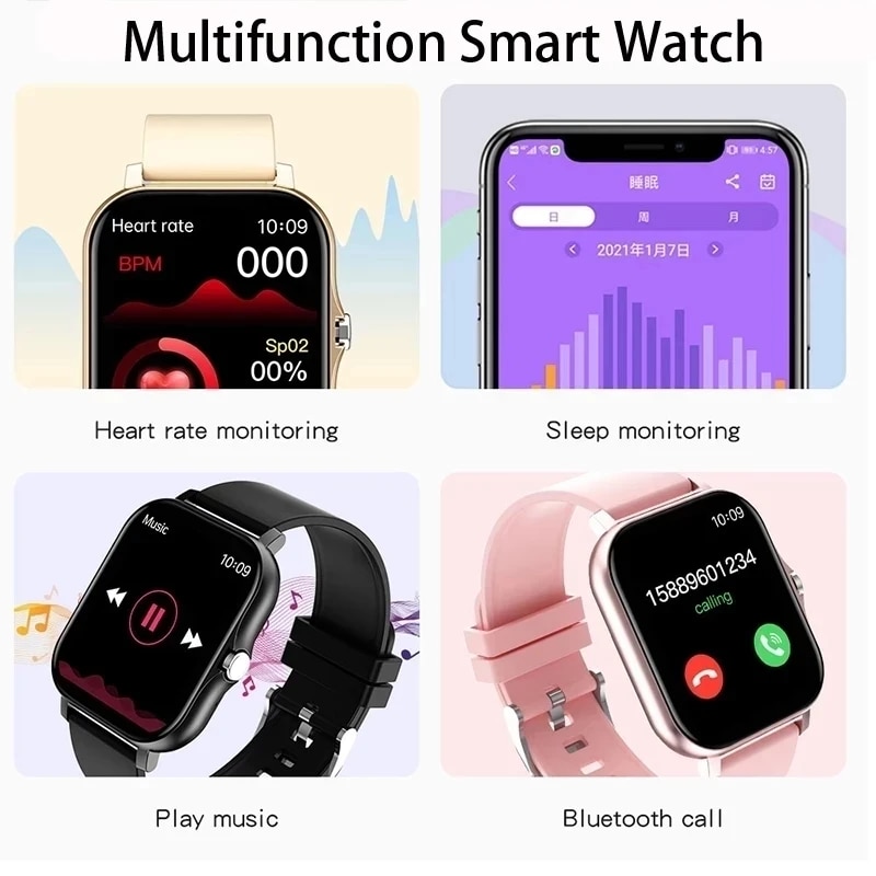 2023 New Smart Watch Women Bluetooth Call Watch Fitness Tracker