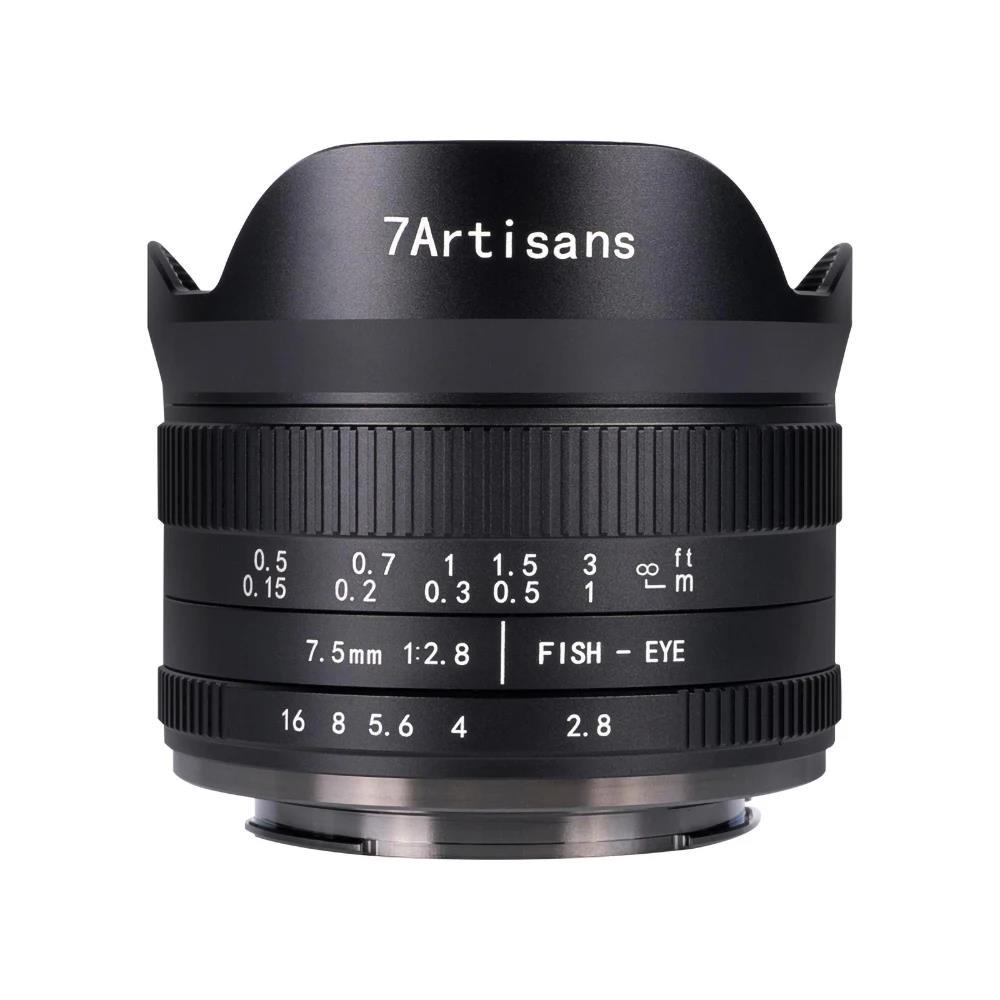 7 artisans 7artisans 7.5mm F2.8 II Fisheye Lens Ultra Wide-Angle for Sony E For Canon EOS-M Fuji XF Nikon Z Micro M4/3 mount