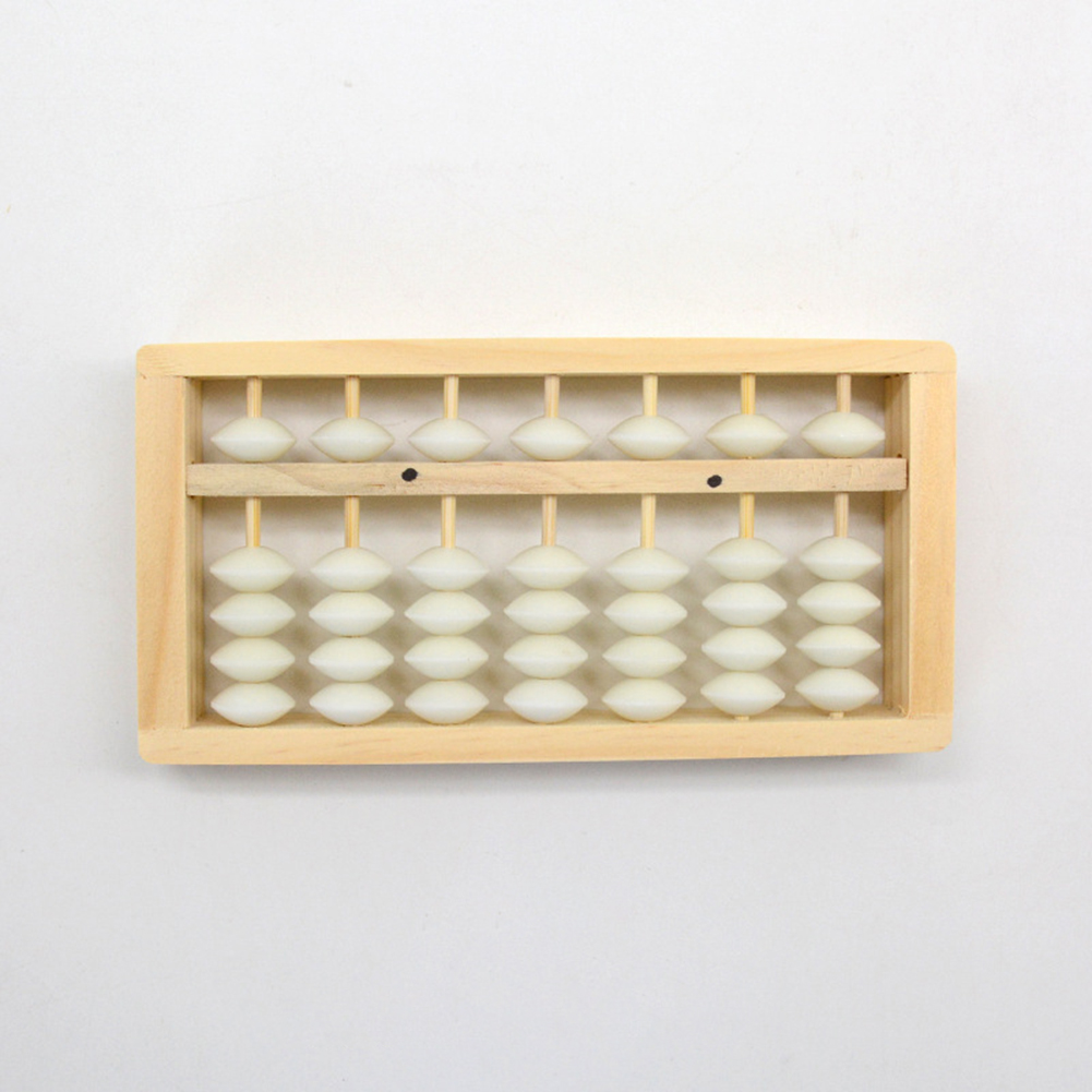 GC 7 Column 5-bead Wooden Abacus For Children Small Lightweight Math Arithmetic Calculating Tool For Student. 