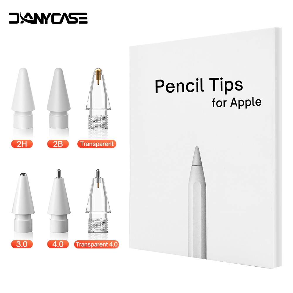 for Apple pencil tip Double Layer 2B HB Thin Tip Transparent Nib For Apple Pencil 1st 2nd Generation Nib iPad Stylus Pen