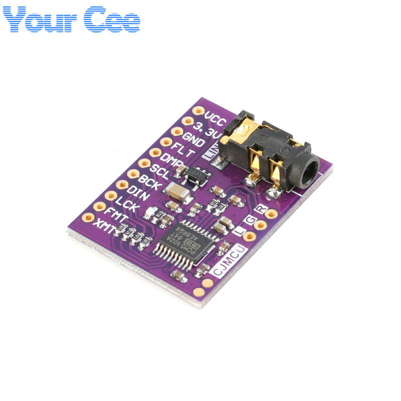 Inter I2S PCM5102A Decoder Stereo DAC Module Audio Digital Converter PCM5102 PLL Voice Module with 3.5mm Headphone Holder. 