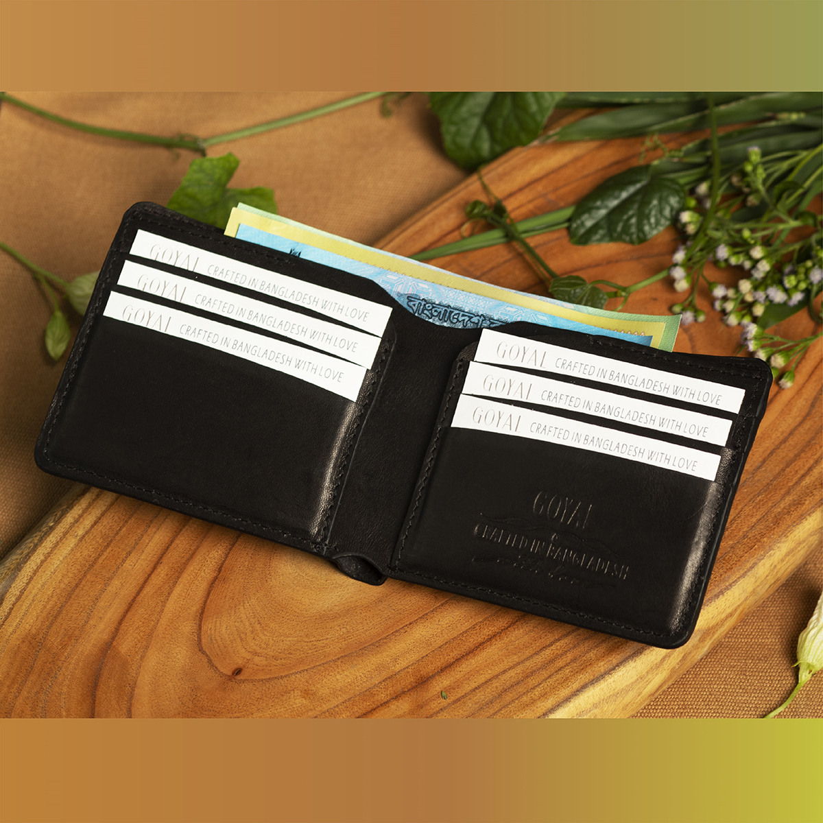 Goyal Leathert Bifold Wallet Pure Cow Leather