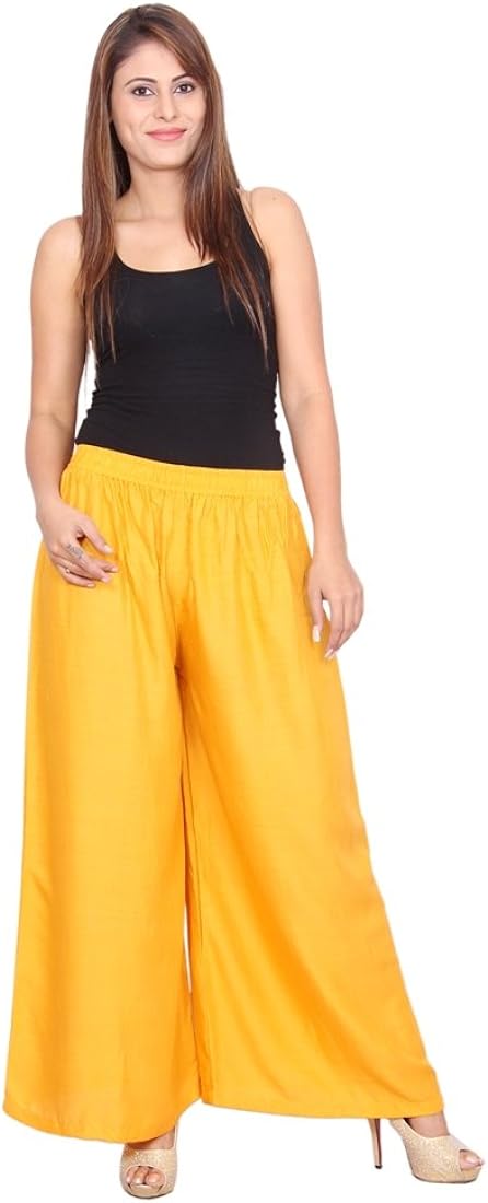 Easily Usable - Palazzo Best Qualityfull Good stitching For Women (China Linen Fabric) - Easy To maintain - Designed - Urban Vibes. 