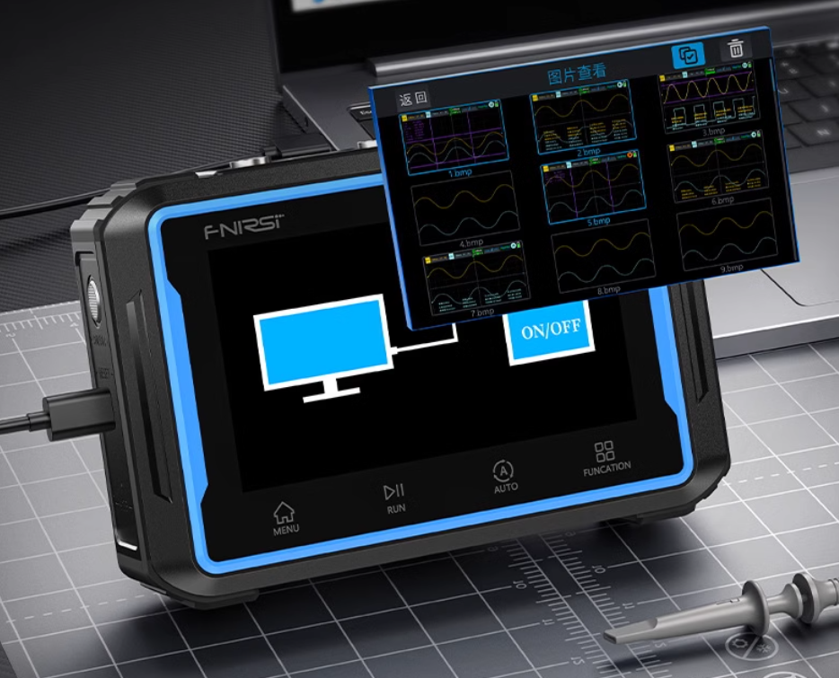 FNIRSI-2C53P Dual Channel Flat Panel Digital Oscilloscope Four and a Half Bit Multimeter Signal Generator Three in One