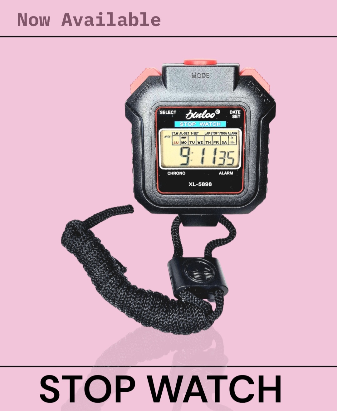 Digital Stop Watch 5898 Digital Lcd Timer Counter Sports Alarm