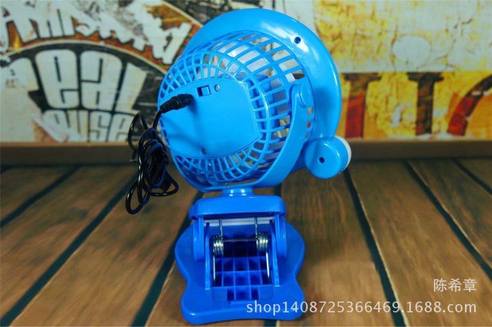 Doraemon Robot Cat USB Charging Fan Cartoon Jingle Cat Clamp Fan Kids Stroller Clip Fan. 