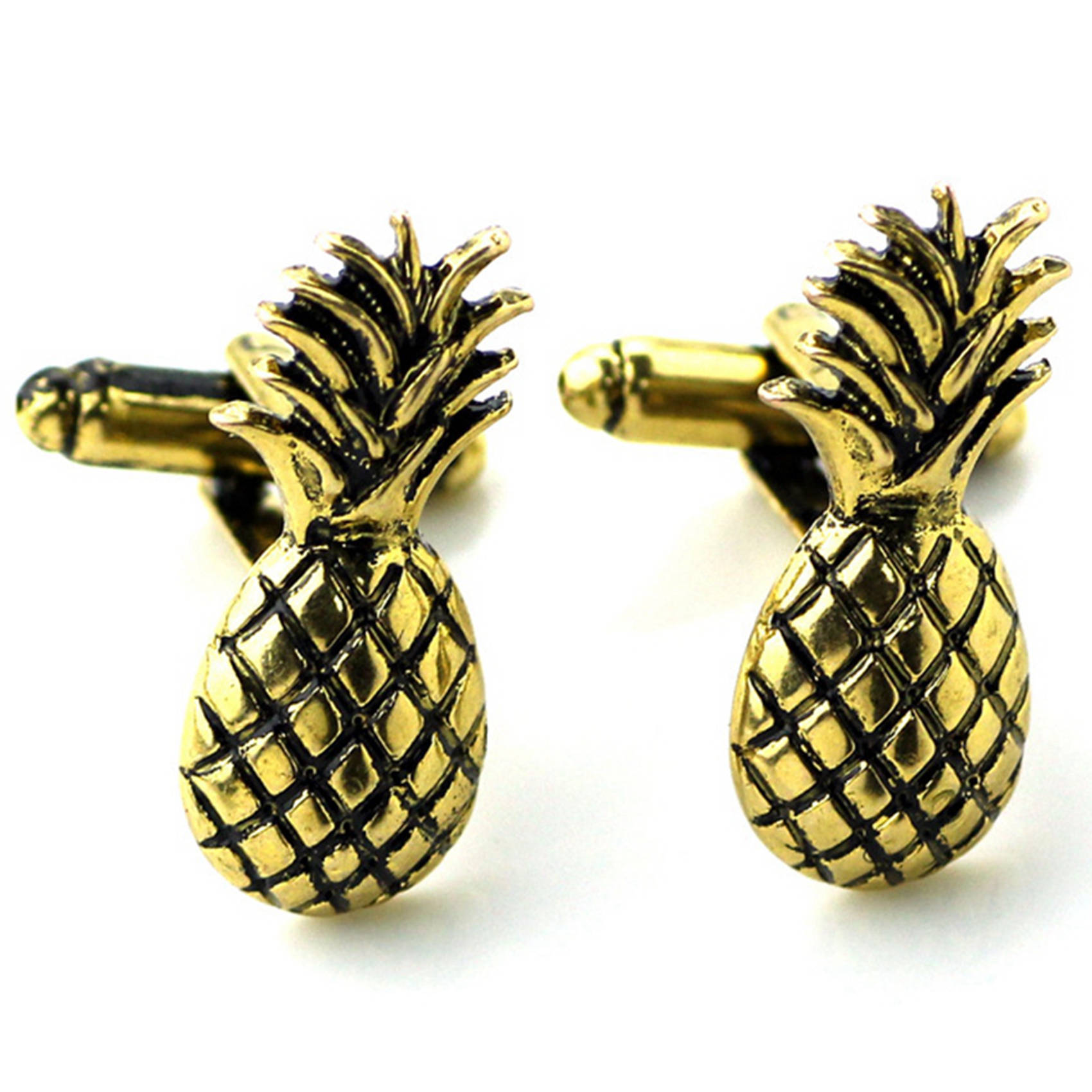 Cufflinks and Studs Set for Shirts Business 2x Cufflinks and 6 Studs & 2x Fruit Cuff Links Golden. 