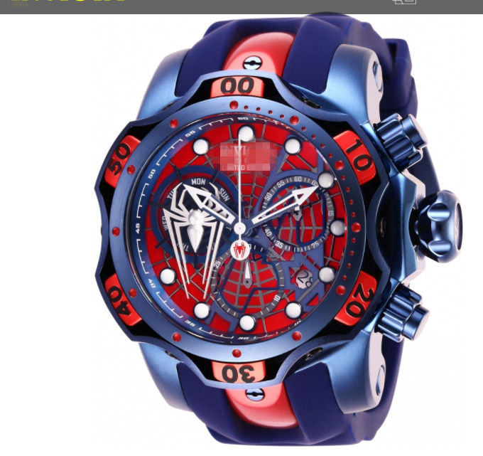 2023 foreign trade style Spider-Man Captain America Iron Man Yingfo it is the same large block men's watch. 