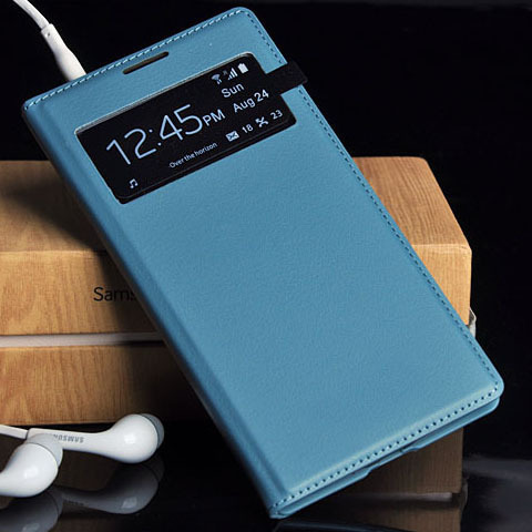 Leather Flip Cover Smart View Case For Samsung Galaxy S4 S 4 Mini GT I9190 I9195 I9192 GT-I9190 GT-I9505 GT-I9500 Phone Case. 