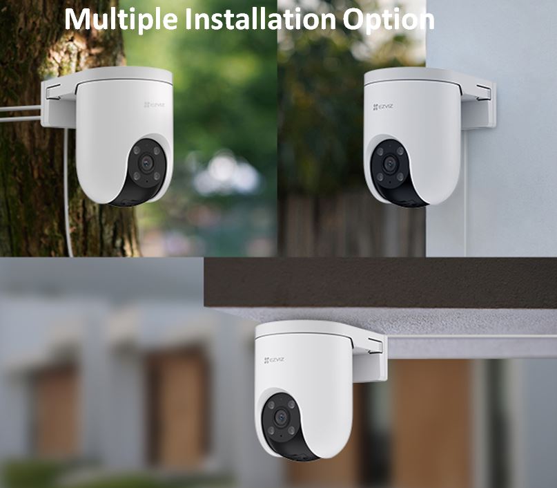 EZVIZ H8c 4G SIM Supported 2K 3MP 360 Degree Pan & Tilt Color Night Vision Smart Outdoor WiFi IP Security Camera Upto 512GB SD Card Storage. 