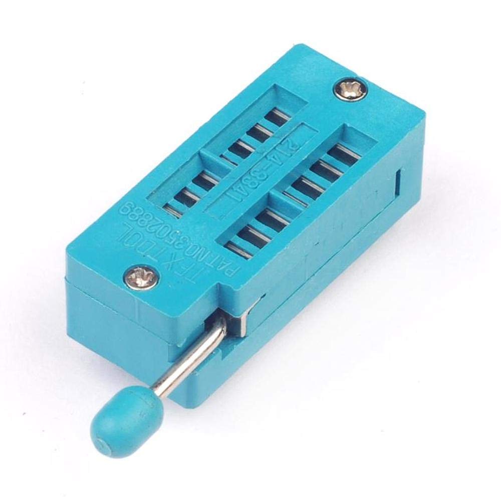 14 Pin Universal ZIF Socket 14Pin DIP 14 Pin 2.54mm Pitch IC Chip ZIF Socket Adaptor For Electric Fittings. 