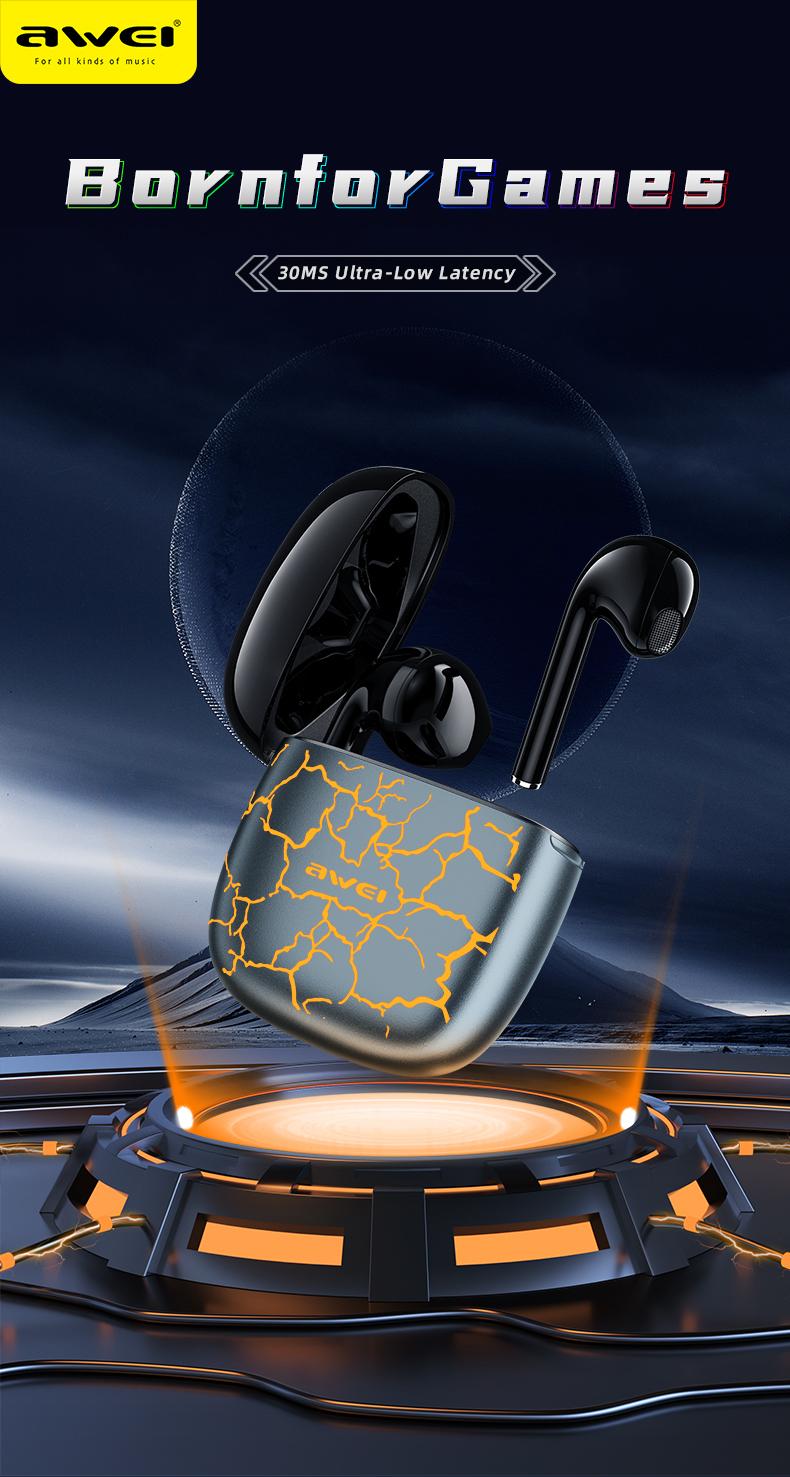 Awei T28 Pro RGB Gaming Earbuds 6