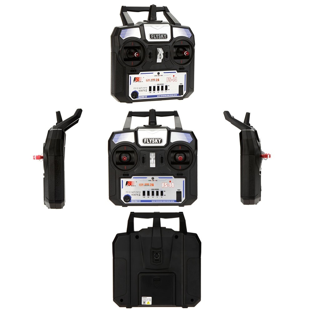 Flysky FSi4 AFHDS 2A 2.4GHz 4CH Radio System Transmitter for RC Helicopter Glider with FSA6 Receiver. 
