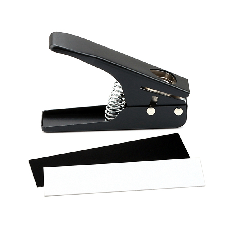 Guitar Pick Punch Pick Maker Guitar Pick Cutter with 2 Pick Strips Sheet for Guitar Pick Making Tool Durable Easy to Use. 
