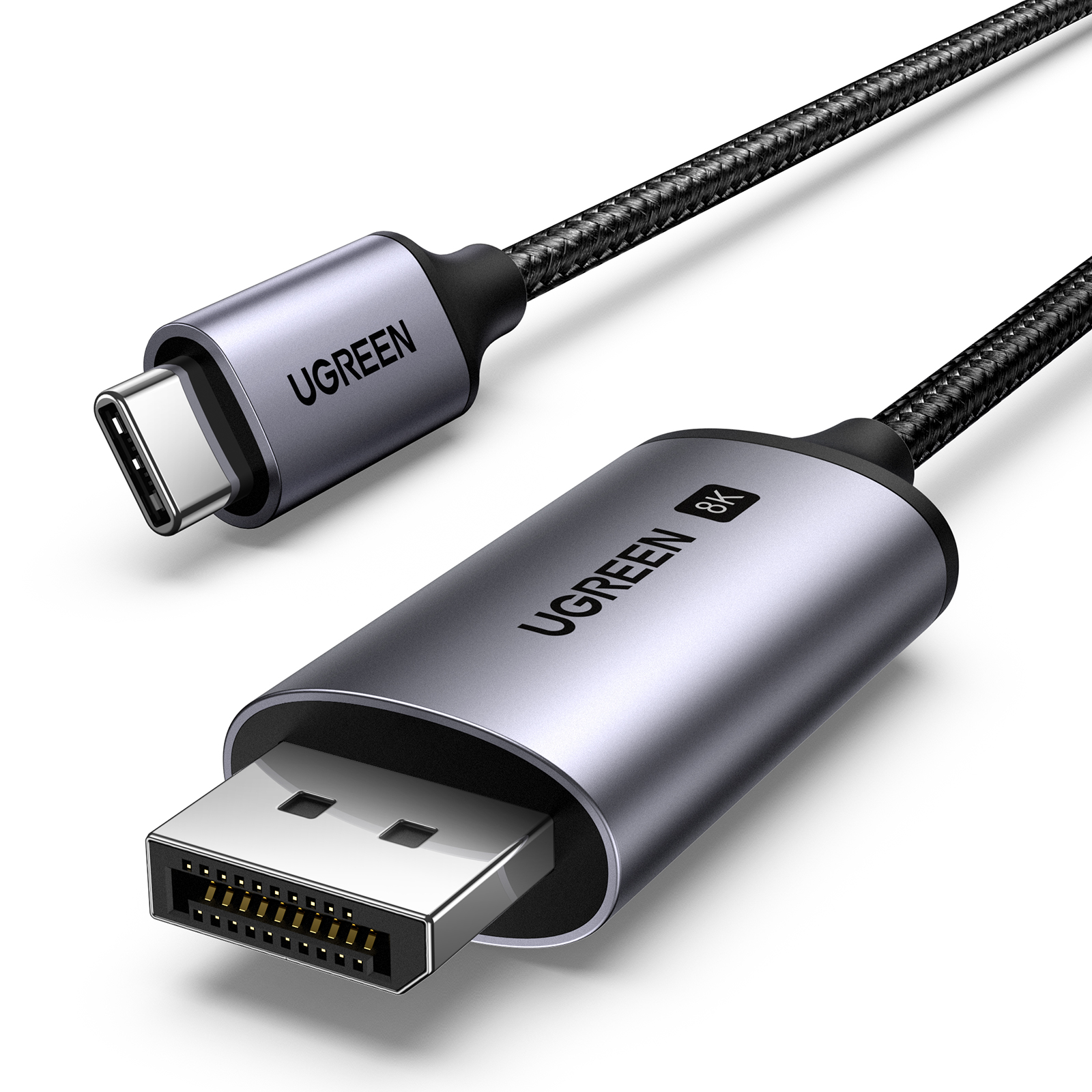 UGREEN USB C to DisplayPort Cable 8K@60Hz DP1.4 Thunderbolt to DP Cable with HDR, VRR ALLM, for MacBook Pro, Mac Mini, iPad Pro, Surface, Galaxy. 