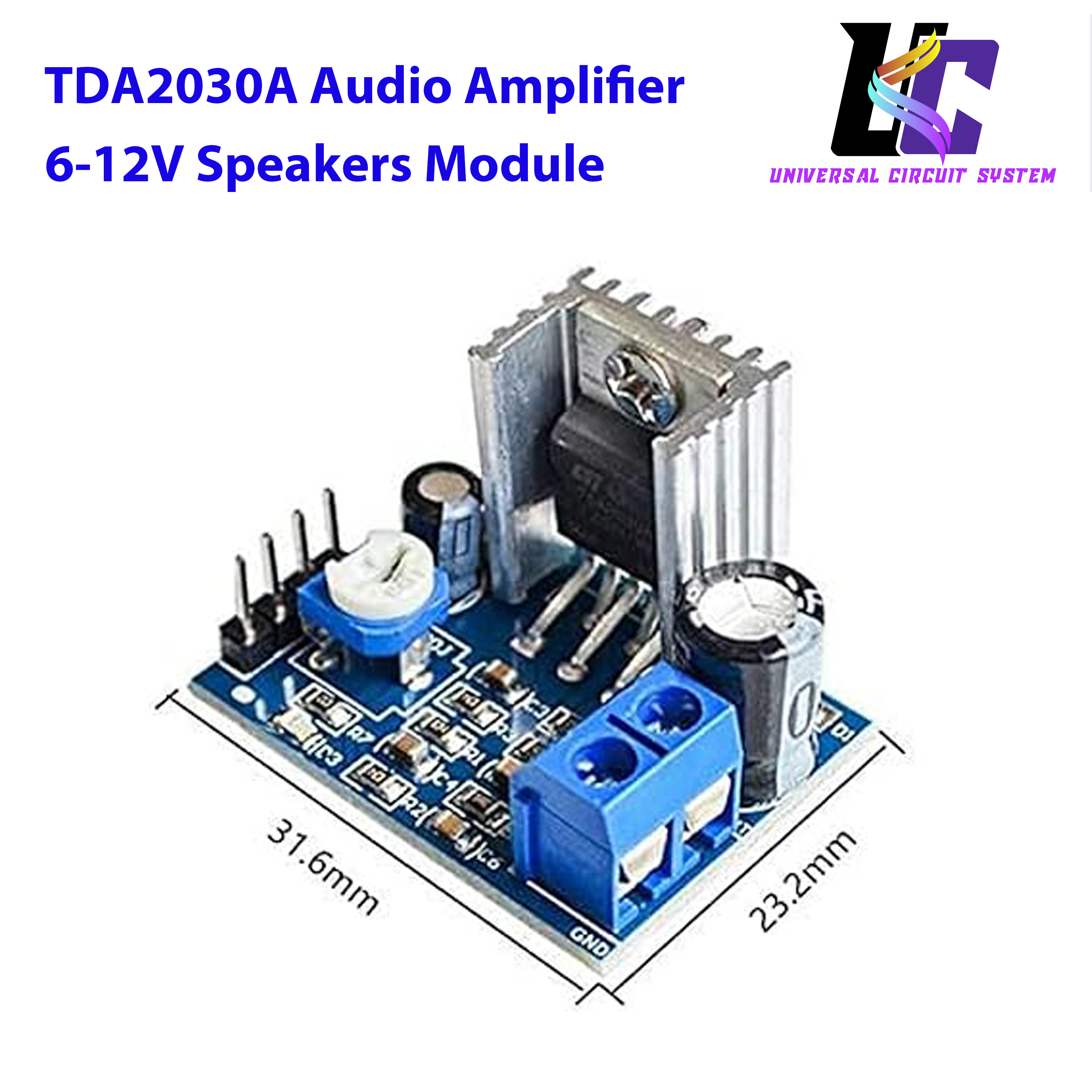 TDA2030A Audio Amplifier Module TDA2030 Power Amplifier Board 6-12V Speakers Module Converter dta2030. 