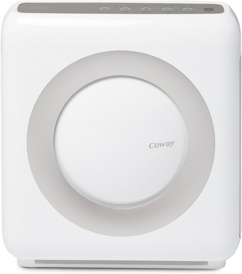 Coway Airmega AP-1512HH(W) True HEPA Purifier with Air Quality Monitoring, Auto, Timer, Filter Indicator, and Eco Mode.