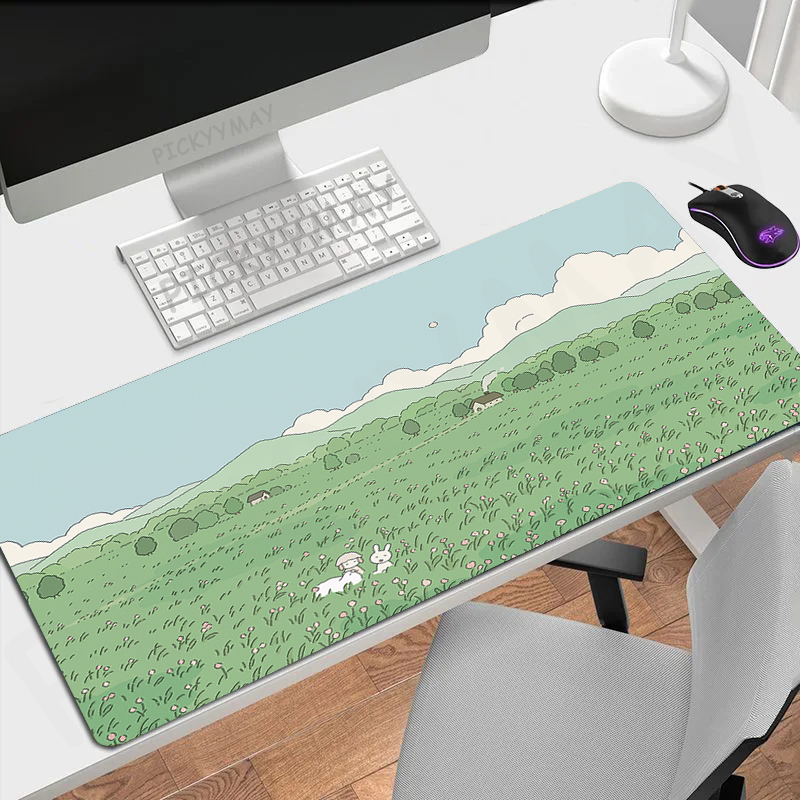 Yellow Baby Duck Mouse Pads Gaming Mousepad Kawaii Gamer Mouse Mat Keyboard Mats Desk Pad Mousepads XXL 90x40cm For Computer. 