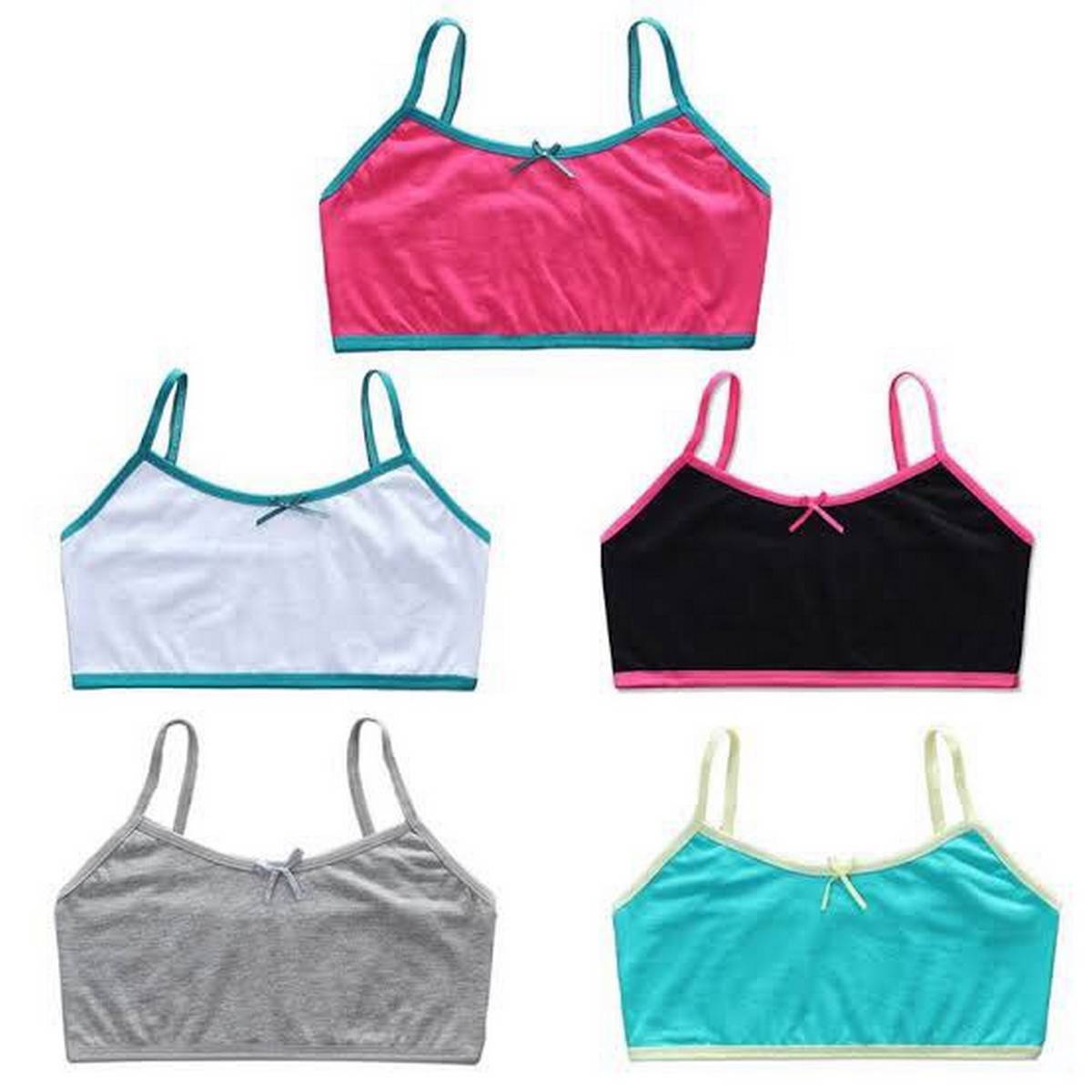 5pcs/lot Children Girl Bra 816 Years Cotton Teens Teenage Underwear