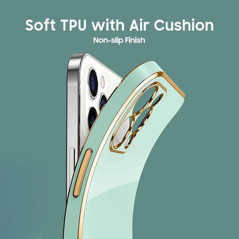 Casing for Samsung Galaxy A750 A7 2018 A91 M80S S8 S9 S10 Plus Case 6D Plating Straight Edge Soft Silicone Shockproof Cover. 