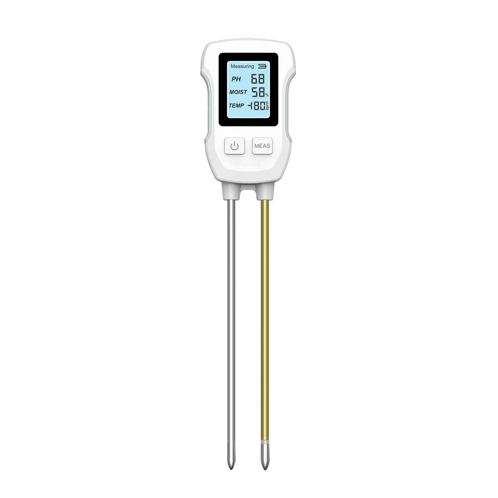 YIERYI Soil pH Meter, 3-in-1 Digital Soil pH/Soil Moisture/Temperature Meter Double Probe High-Precision Soil Tester with Backlight for Garden, Lawn, Vegetable Orchard. 
