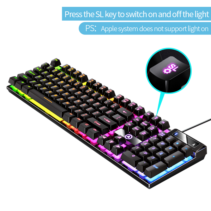 YINDIAO Keyboard Gaming Wired Laptop Desktops PC Computer Office Accessories Low Profile Gamer Keyboards With Numpad. 