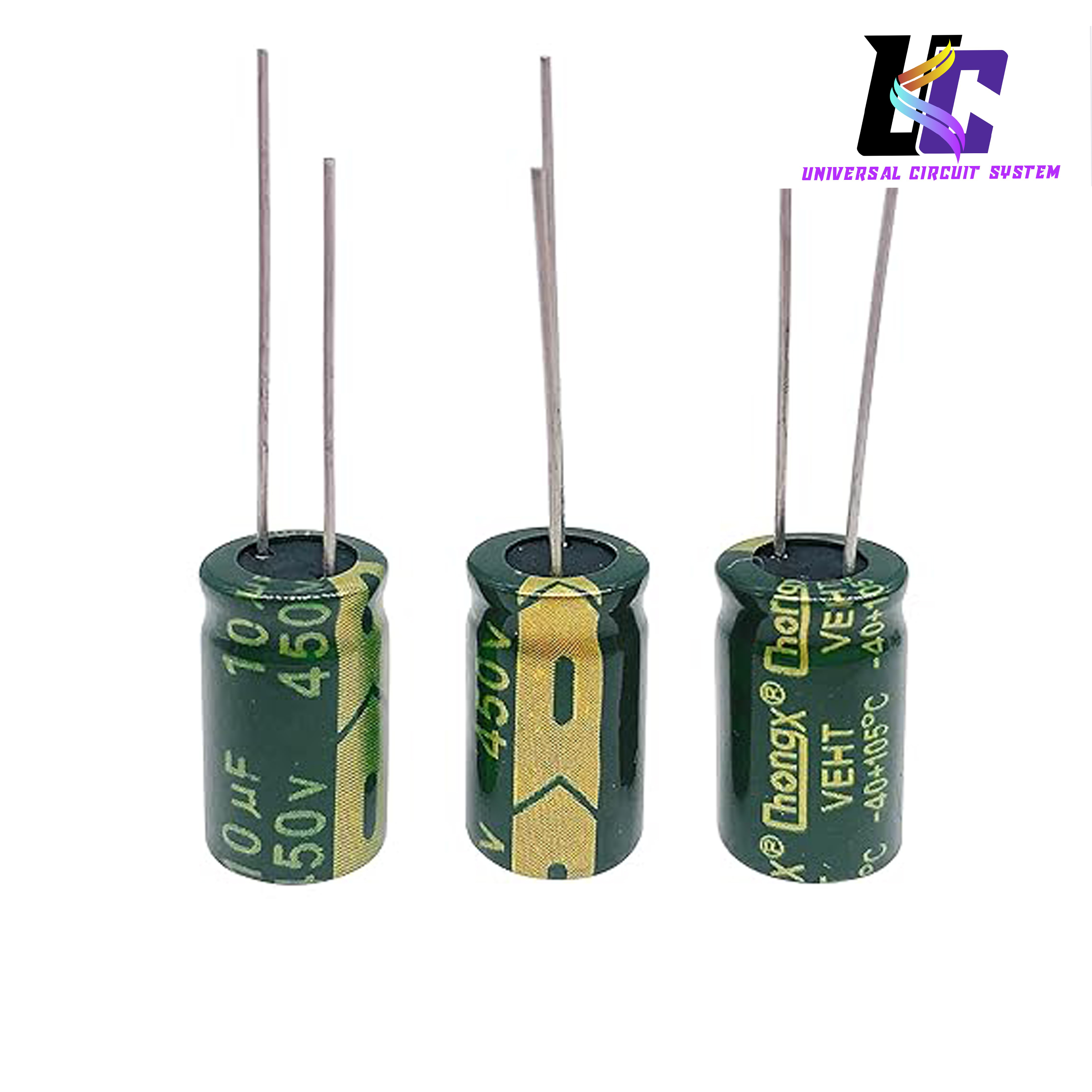 2 psc 450V 10UF Capacitor 10X17MM(0.39x0.67in) High Frequency Aluminum Electrolytic Capacitors for TV, LCD Monitor, Game. 