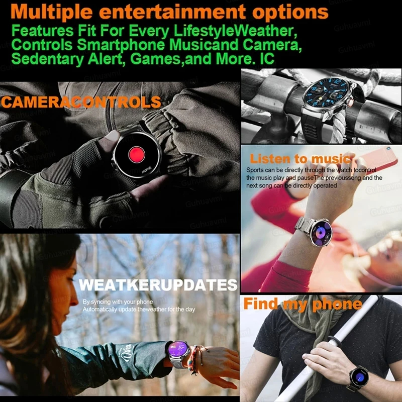 2024 New 1.85 Inch Ultra HD AMOLED Display Bluetooth Call Smart Watch Men 710 mAh Battery Sports Tracker Watches for Android IOS. 