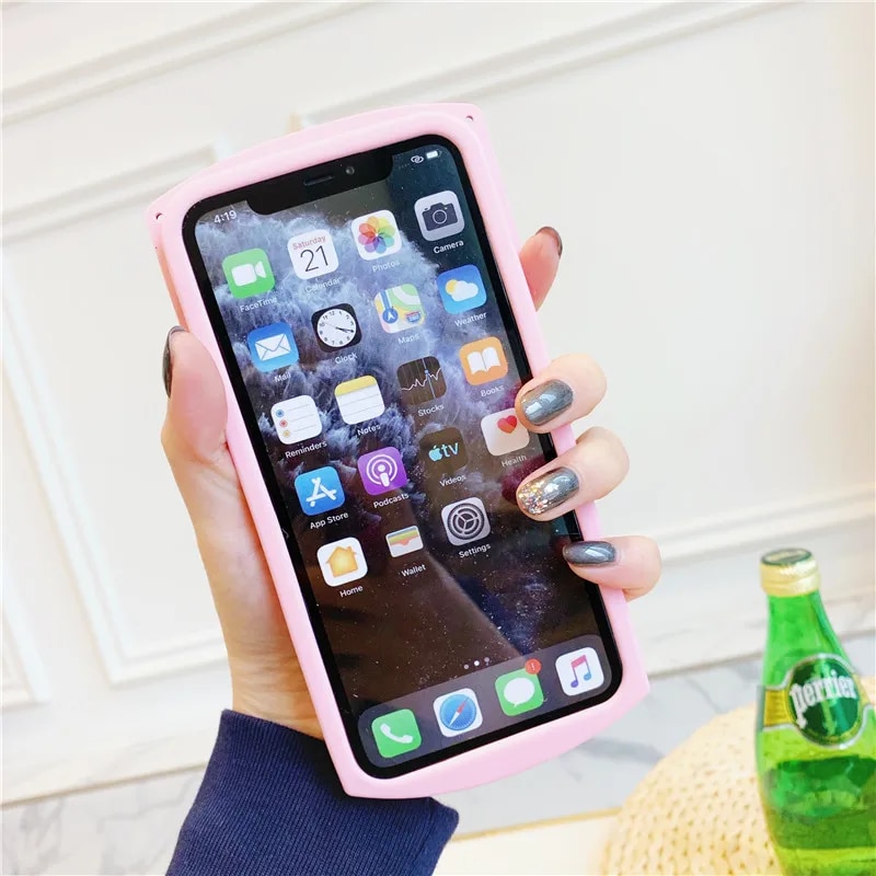 3D Full Silicone Pink Chill Pills TPU Phone Case For iPhone 8 7 6 Plus SE2 X XR XS 11 12 13 mini Pro Max Cases Soft Rubber Cover. 