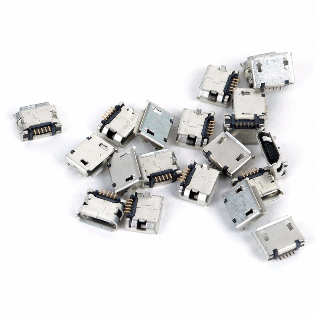 5Pcs-5 Pin Micro USB Female Connector USB DIP 5 Pin Type B Socket Adapter Solder Port Soldering Repair Parts Panel Mount For Mobile Phone Charger Cables. 