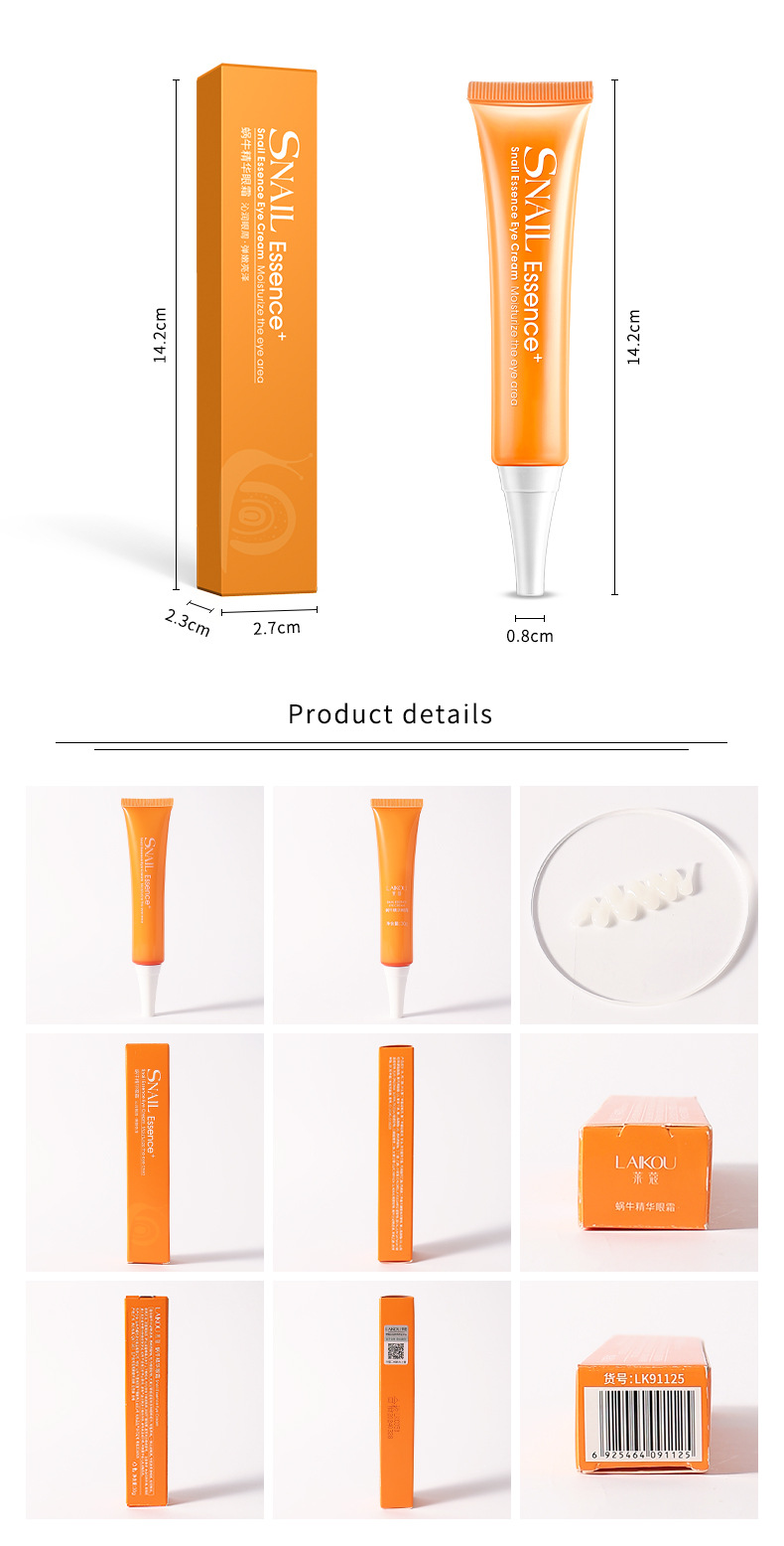 Laikou Snail Eye Cream Moisturizing And Hydrating Skin Care Products Eye  Serum Care Improve Wrinkles Rough Eye Lines 30g - Buy Eye Cream,Snail Eye  Cream,Laikou Snail Eye Cream Product on Alibaba.com