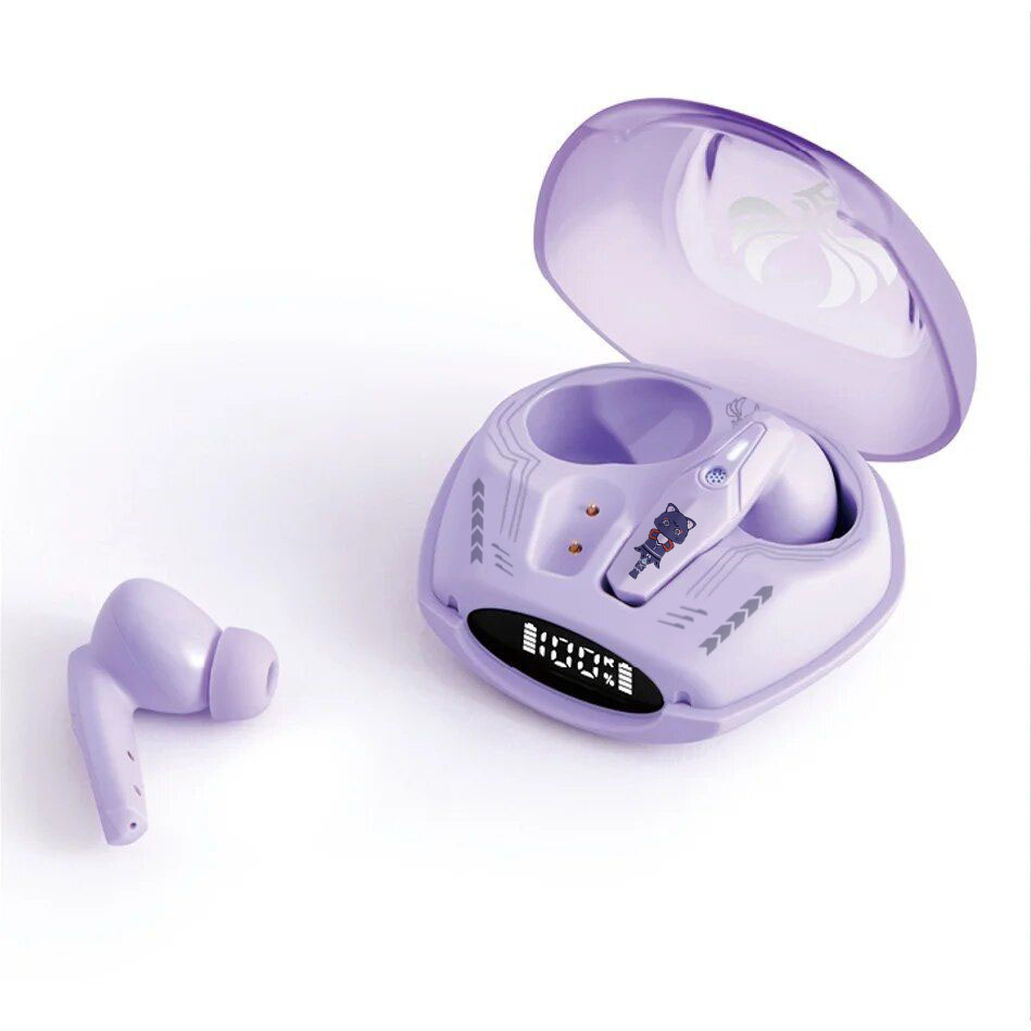 Genshin Impact TWS Earphones Wanderer Meow Wireless Bluetooth Headphones Long Endurance Noise Reduction Earbuds with Tip Tone. 