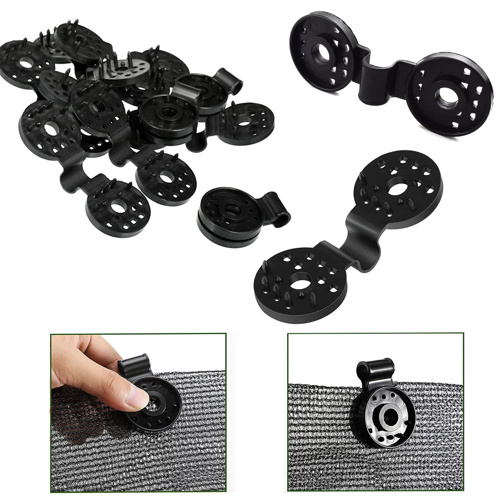 Shade Net Fixer Easy to Install Patio Sun Protection Netting Fixing Clamp. 