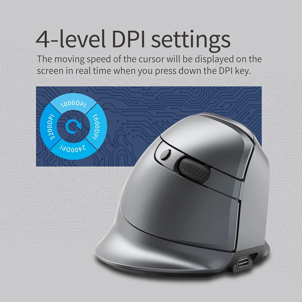 ZELOTES Ergonomic Vertical Mouse 3200DPI 2.4G Wireless Wireless Gaming Mice USB Optical Mouse Gamer Mause F26C F36 for PC Laptop. 