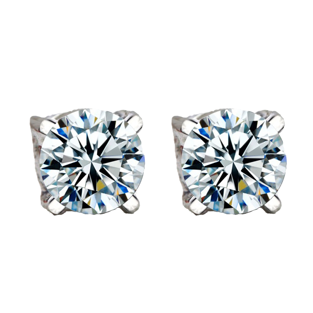 Invisible Clear Plastic Stud Earrings. Transparent In Colour