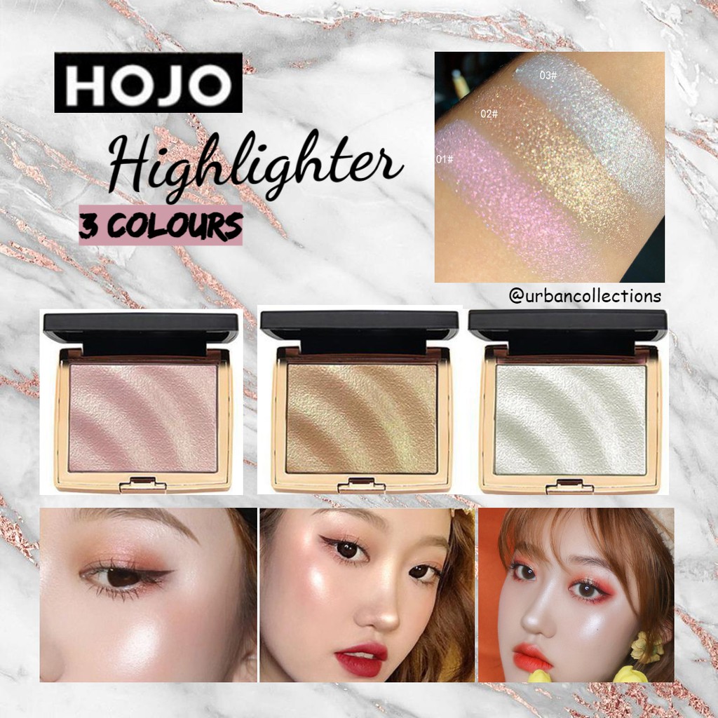 New HOJO Highlighter Makeup Shimmer Powder Highlighter Palette Base Illuminator Highlight Face Contour Golden Bronzer. 