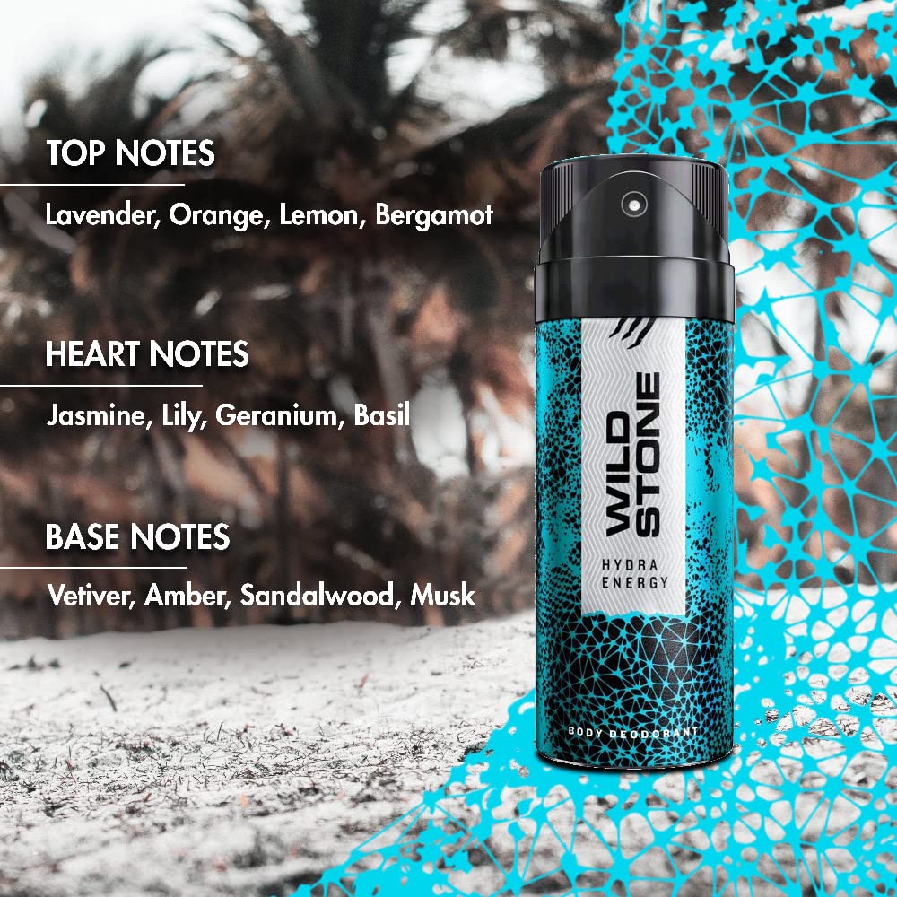 Buy Wild Stone Hydra Energy Deodorants for Men, Long Lasting Strong  Masculine Fragrance, Pack of 2 (150ml each) Online at Low Prices in India -  Amazon.in