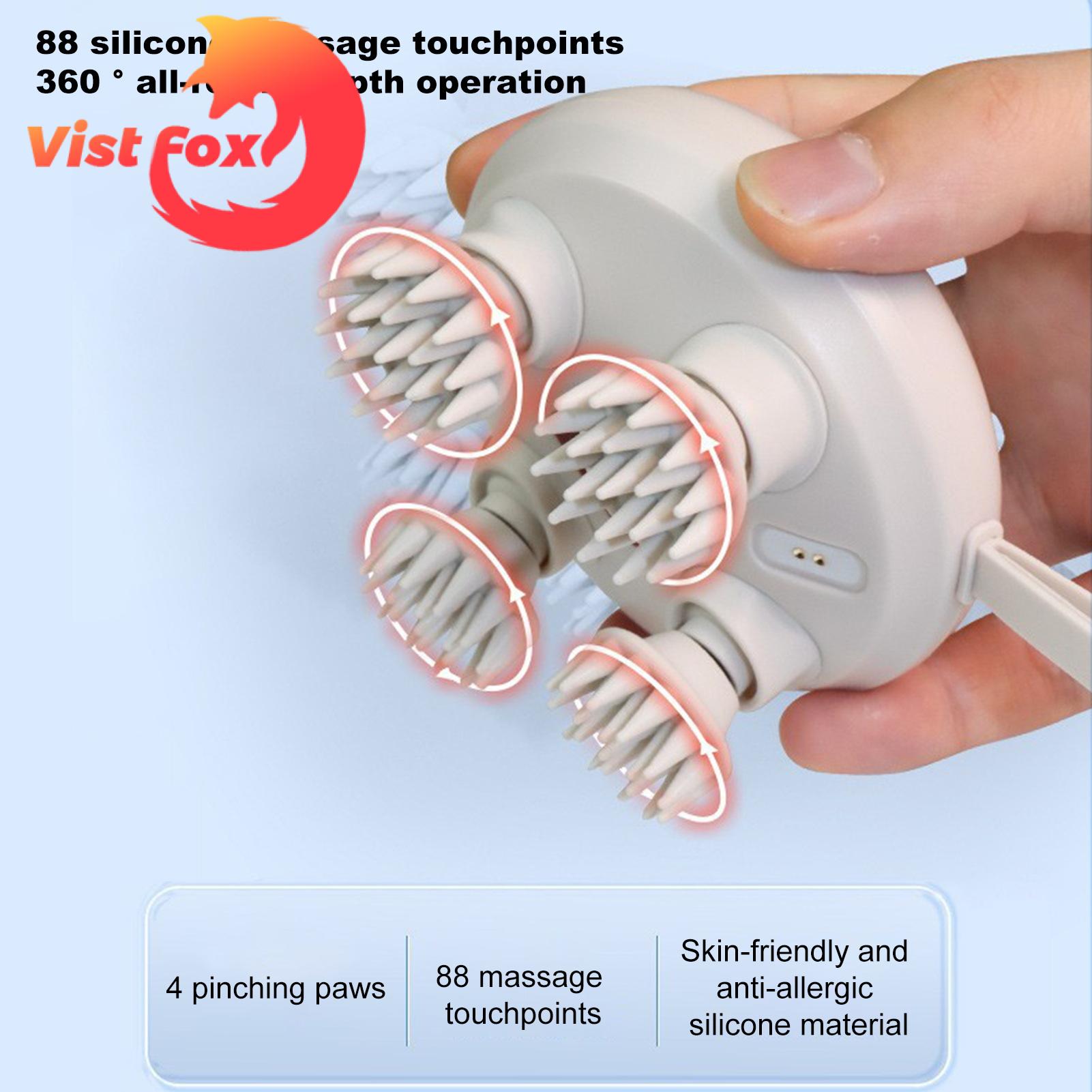 Smart Scalp Massager Portable Electric Scalp Massager Waterproof Speed Adjustable Dry/wet Use Handheld Hair Scalp Massager Machine. 