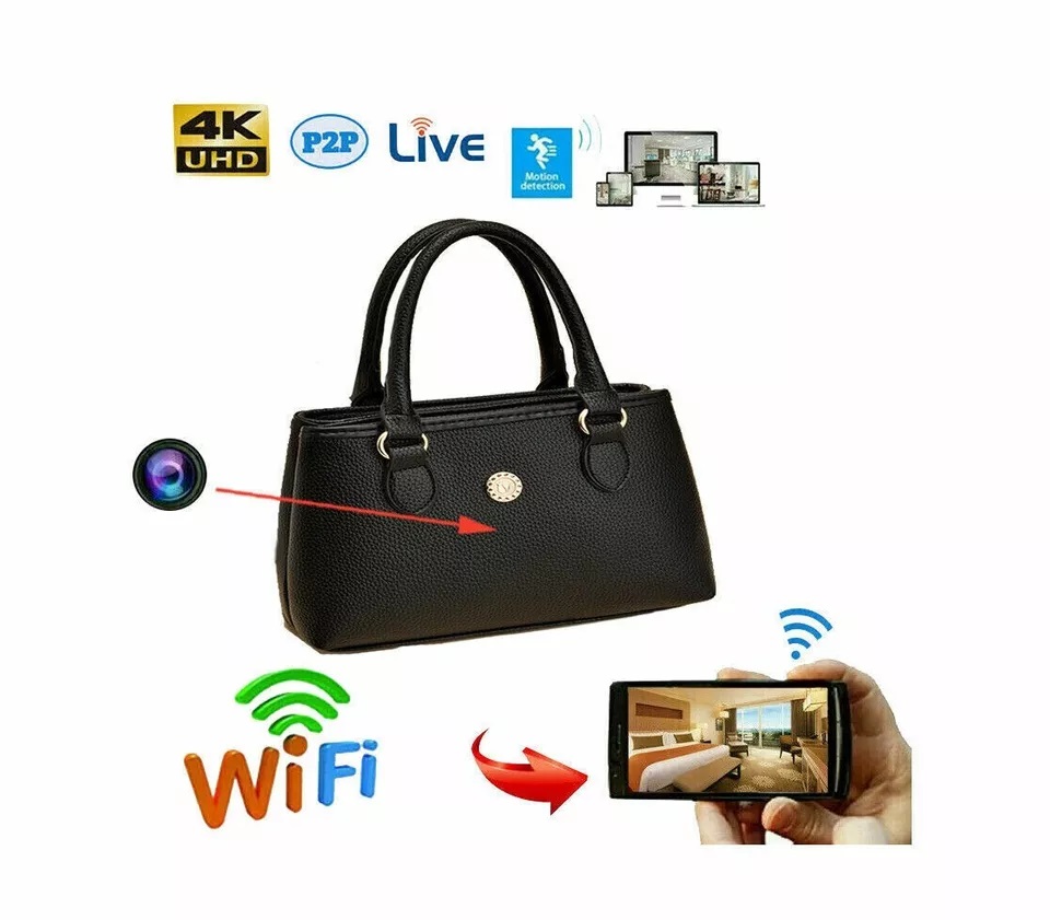 1080P HD WIFI P2P Portable Security Camera In HandbagSupport Remote Viewing