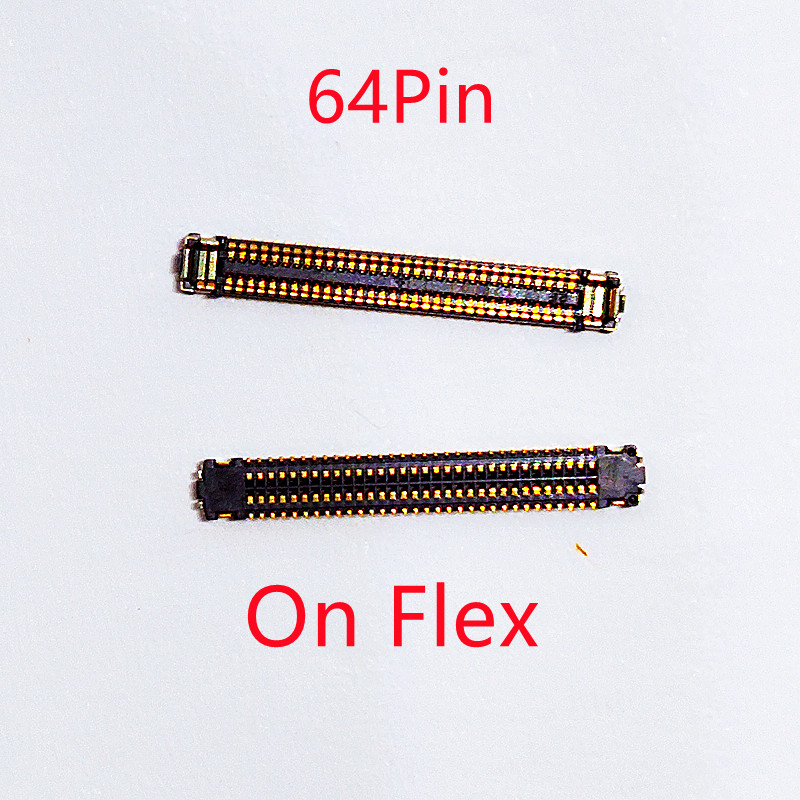 10Pcs LCD Display FPC Flex Connector For Samsung Galaxy A50 A505 A505F SM-A505F Screen Plug On Board 64pin. 