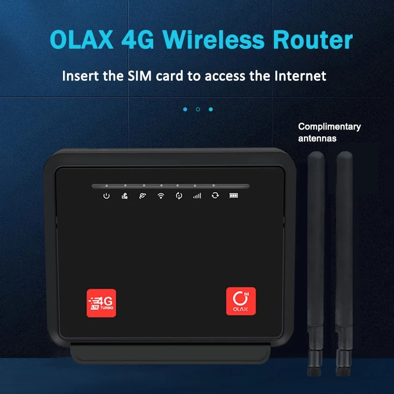 OLAX MC60 4G LTE Turbo Wireless Router 4 Network Port Router 300Mbps With 5000MAH Battery Removable Antenna WPA WPA2 Security VPN Support CPE Router. 
