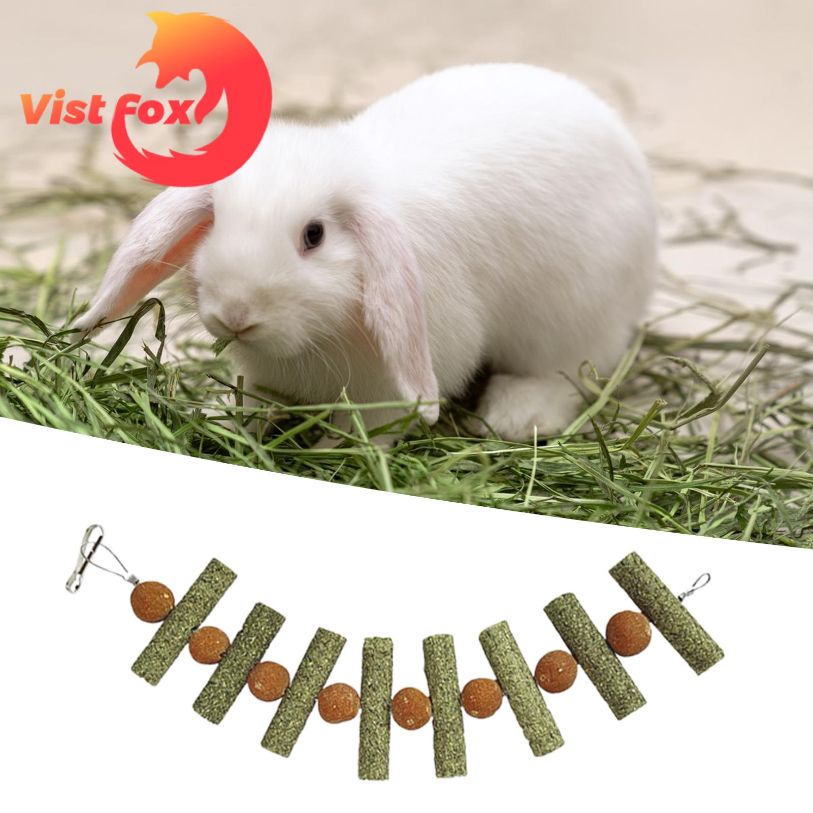 Vist Fox Rabbit Molar Stick Teeth Grinding Grass Cake Stick String Pet Chew Toy. 